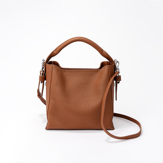Bolso Bucket de Cuero Genuino para Mujer - Estilo Minimalista - Image 16