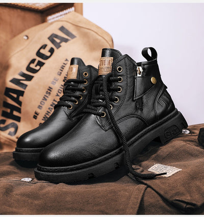 Botas Martin Altas Estilo Retro Británico para Hombre - Image 26