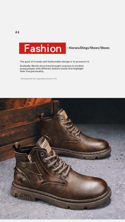 Botas Martin Altas Estilo Retro Británico para Hombre - Image 33