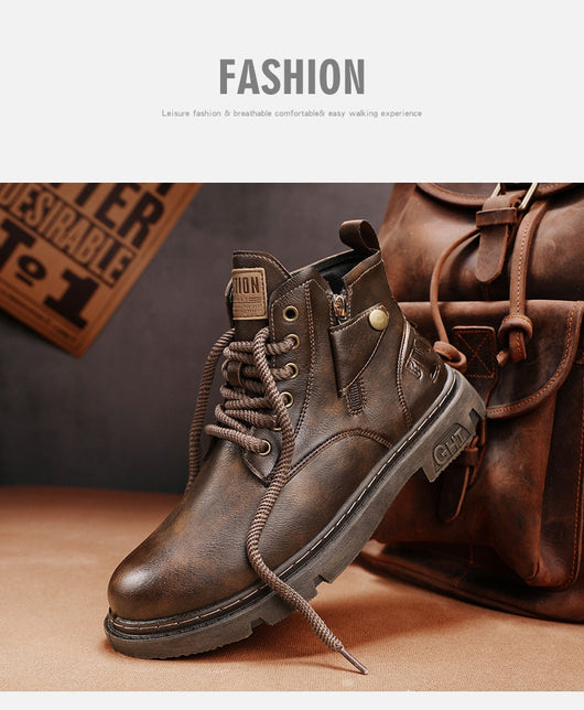Botas Martin Altas Estilo Retro Británico para Hombre - Image 34