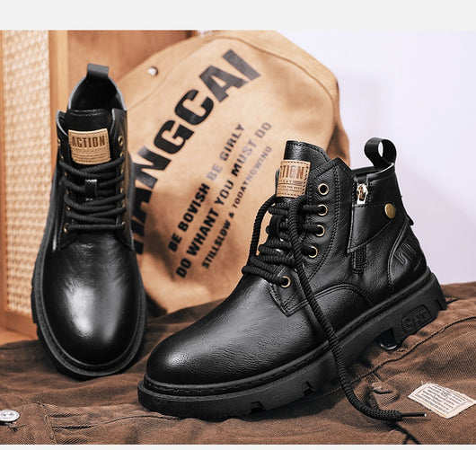 Botas Martin Altas Estilo Retro Británico para Hombre - Image 36