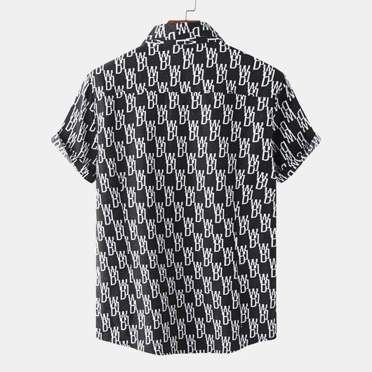 Camisa Hawaiana de Algodón y Lino para Hombre - Diseño Estampado Manga Corta - Image 26