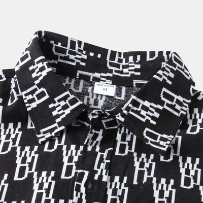 Camisa Hawaiana de Algodón y Lino para Hombre - Diseño Estampado Manga Corta - Image 30