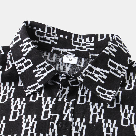 Camisa Hawaiana de Algodón y Lino para Hombre - Diseño Estampado Manga Corta - Image 30
