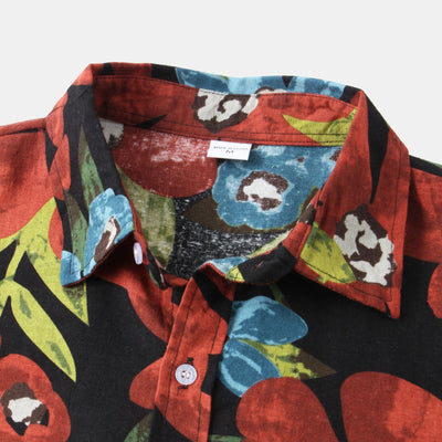 Camisa Hawaiana de Algodón y Lino para Hombre - Diseño Estampado Manga Corta - Image 53