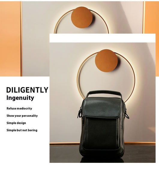 Bolsa Mensajera de Cuero Genuino Retro - Estilo Casual para Hombre - Image 17