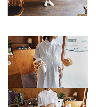 Vestido Camisero Holgado Talla Grande Manga Larga para Mujer - Image 36