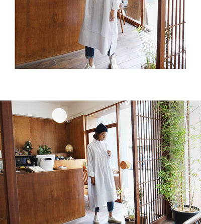 Vestido Camisero Holgado Talla Grande Manga Larga para Mujer - Image 42