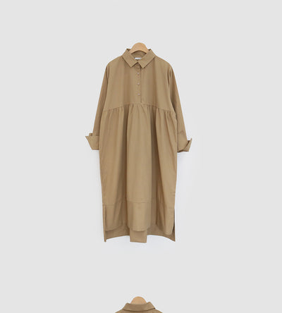 Vestido Camisero Holgado Talla Grande Manga Larga para Mujer - Image 45