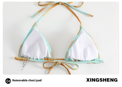 Traje de Baño Bikini Manga Larga con Tul Fruncido para Mujer - Image 21