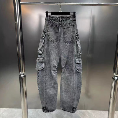 Pantalones Vaqueros Anchos con Múltiples Bolsillos - Estilo Casual Moderno - Image 22