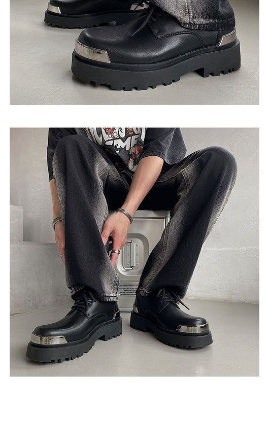 Zapatos Casuales de Cuero Estilo Británico con Suela Reforzada - Image 7