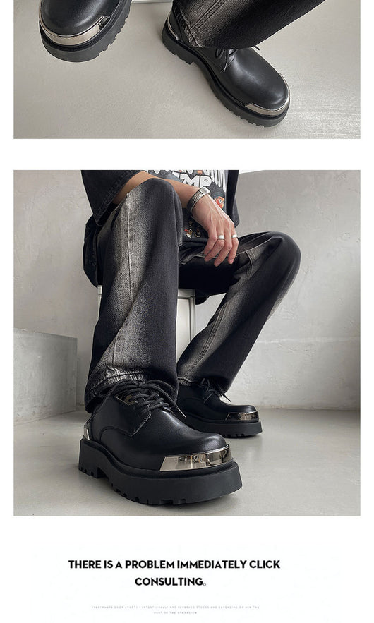 Zapatos Casuales de Cuero Estilo Británico con Suela Reforzada - Image 8