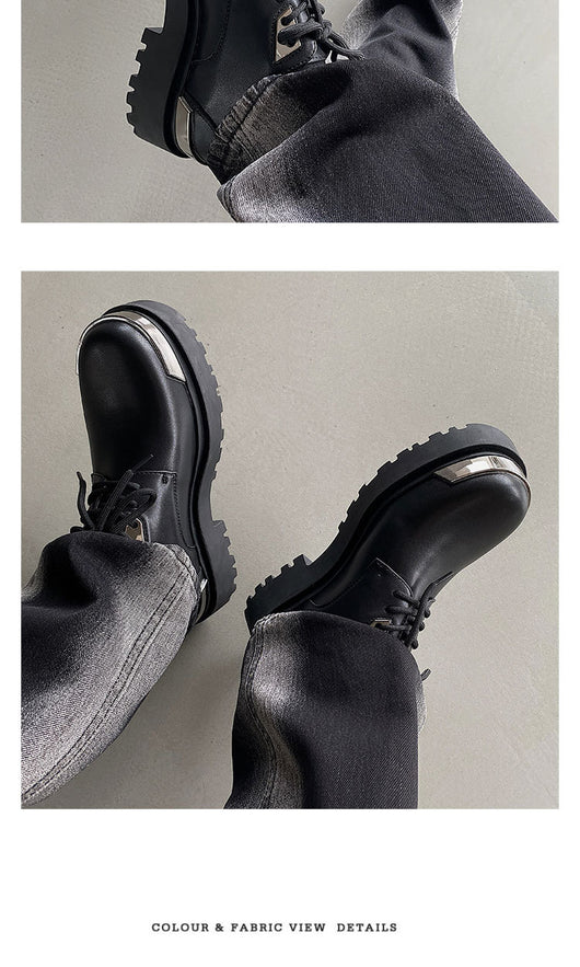 Zapatos Casuales de Cuero Estilo Británico con Suela Reforzada - Image 9