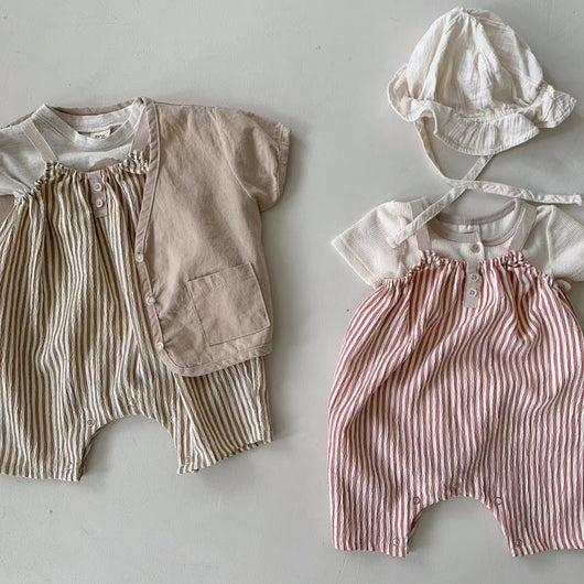 Enterizo Infantil de Tirantes con Rayas Verticales - Colección Verano - Image 30