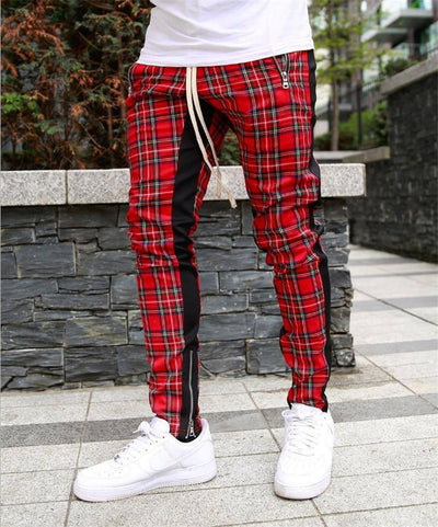 Pantalones Slim Fit a Cuadros con Combinación de Colores Trendy - Image 10