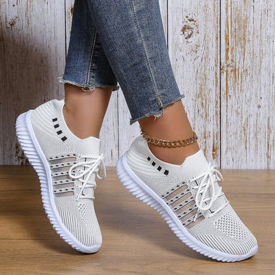 Zapatos Deportivos Mujer Flyknit con Cuña y Cordones - Image 17
