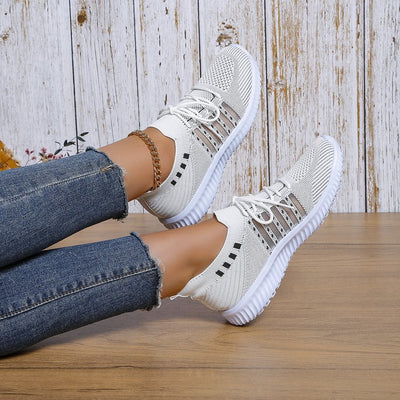 Zapatos Deportivos Mujer Flyknit con Cuña y Cordones - Image 18