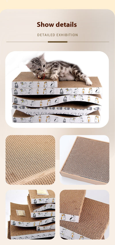 Rascador de Cartón Resistente para Gatos - Juguete Duradero sin Polvo - Image 11