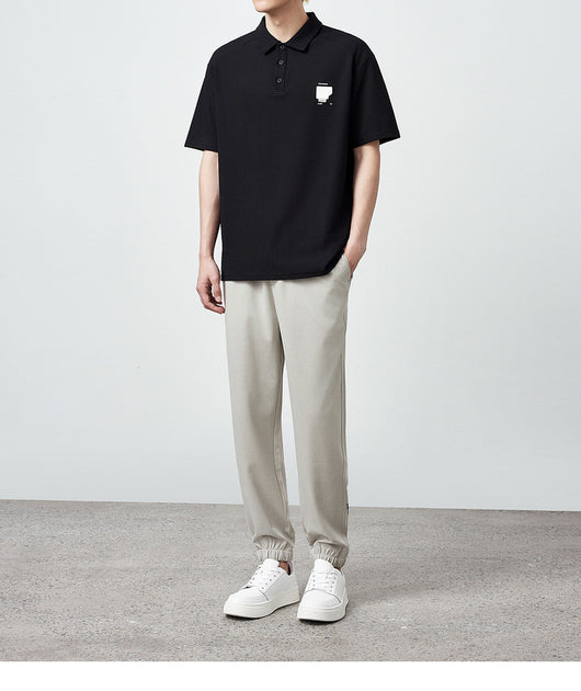Polo Manga Corta Textura Waffle Oversize para Hombre 240g - Image 9