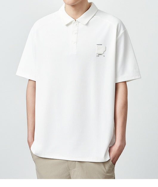Polo Manga Corta Textura Waffle Oversize para Hombre 240g - Image 12
