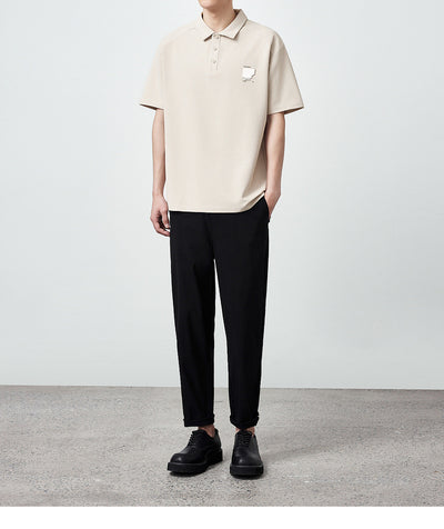 Polo Manga Corta Textura Waffle Oversize para Hombre 240g - Image 16