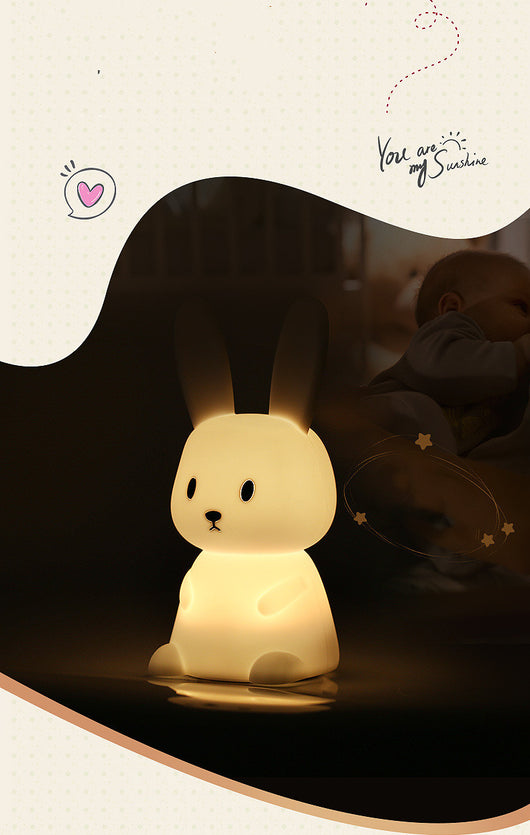 Lámpara Infantil Conejo Silicona LED Multicolor - Luz Nocturna Táctil - Image 11