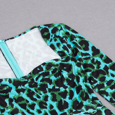 Mono Estampado Leopardo con Escote Cuadrado para Mujer - Image 21
