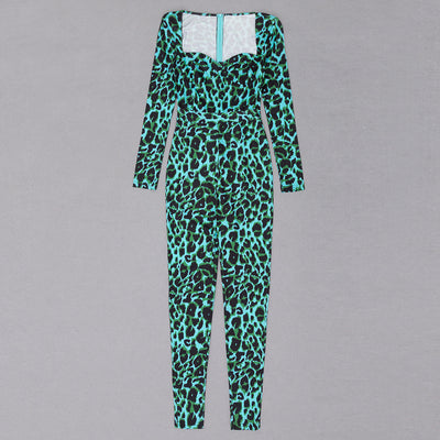 Mono Estampado Leopardo con Escote Cuadrado para Mujer - Image 27