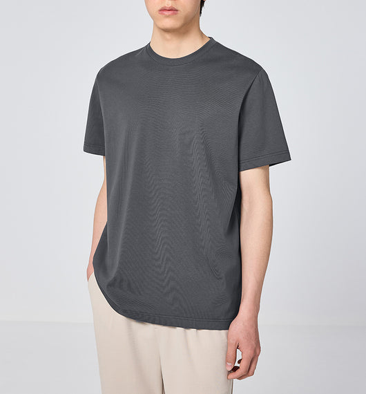 Playera Básica Cuello Redondo Color Sólido con Efecto Fresco - Image 22