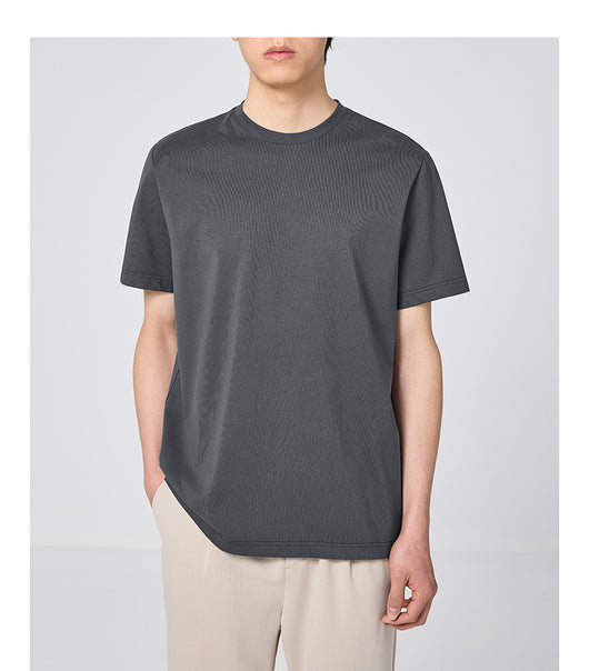Playera Básica Cuello Redondo Color Sólido con Efecto Fresco - Image 33