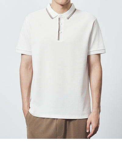 Polo Camiseta Algodón Peinado Mercerizado con Rayas en Contraste - Image 9