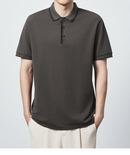 Polo Camiseta Algodón Peinado Mercerizado con Rayas en Contraste - Image 12