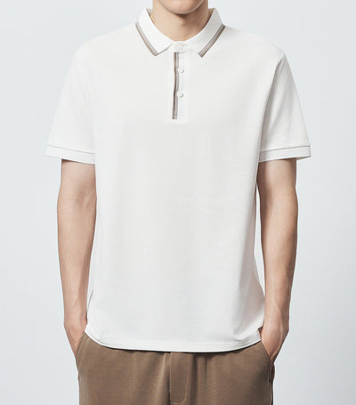Polo Camiseta Algodón Peinado Mercerizado con Rayas en Contraste - Image 21