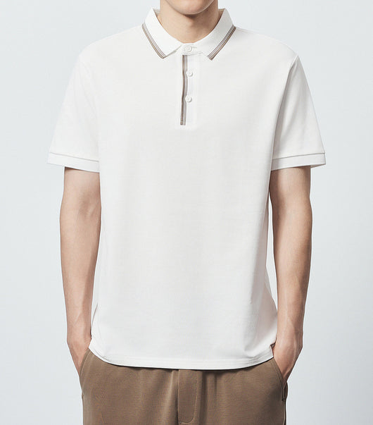 Polo Camiseta Algodón Peinado Mercerizado con Rayas en Contraste - Image 21