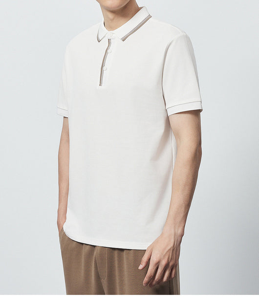 Polo Camiseta Algodón Peinado Mercerizado con Rayas en Contraste - Image 23