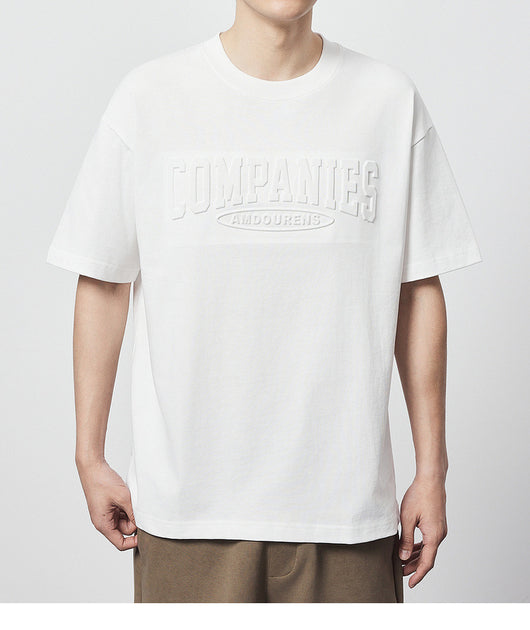 Camiseta Suelta de Algodón con Estampado de Letras y Cuello Redondo - Image 18
