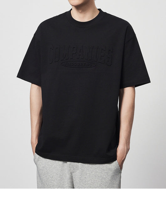 Camiseta Suelta de Algodón con Estampado de Letras y Cuello Redondo - Image 22