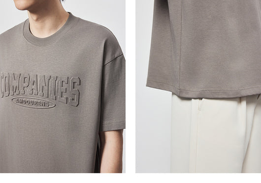Camiseta Suelta de Algodón con Estampado de Letras y Cuello Redondo - Image 25