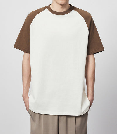Camiseta Raglan Suelta de Algodón con Contraste de Colores - Image 16