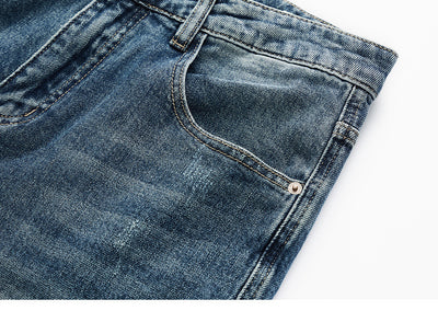 Pantalones Vaqueros Rectos Lavados Versátiles para Hombre - Image 16