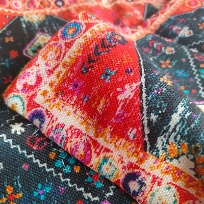 Almohada Reversible Étnica de Lino Bohemio Doble Cara - Image 45
