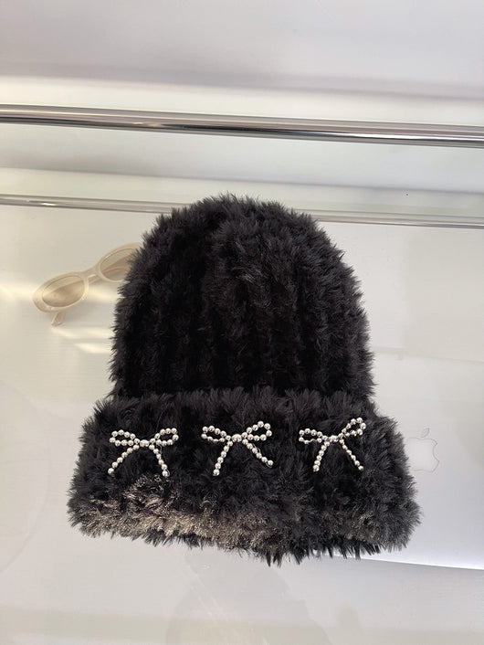 Gorro Tejido Cálido y Suave con Moño para Invierno - Image 12