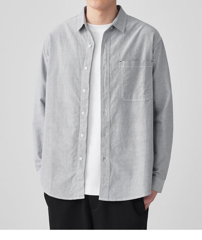 Camisa Oxford Manga Larga Color Sólido - Image 10