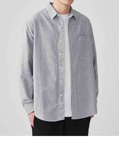 Camisa Oxford Manga Larga Color Sólido - Image 20