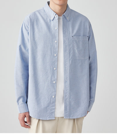 Camisa Oxford Manga Larga Color Sólido - Image 26