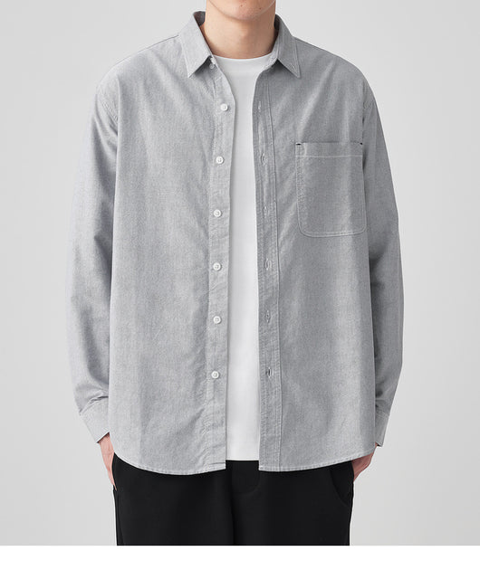 Camisa Oxford Manga Larga Color Sólido - Image 27