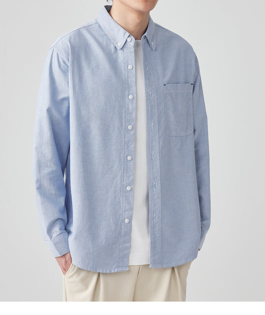 Camisa Oxford Manga Larga Color Sólido - Image 31
