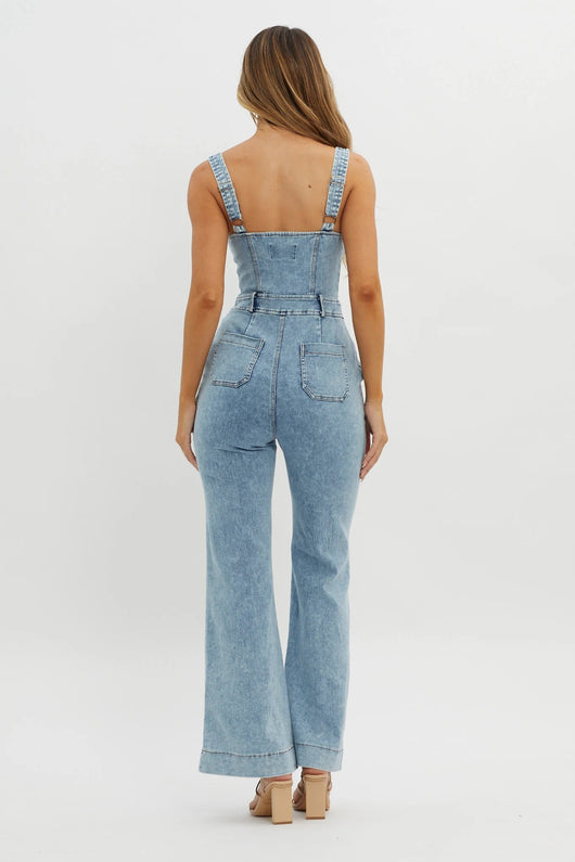 Pantalón Vaquero Slim con Tirantes Ajustables - Image 8