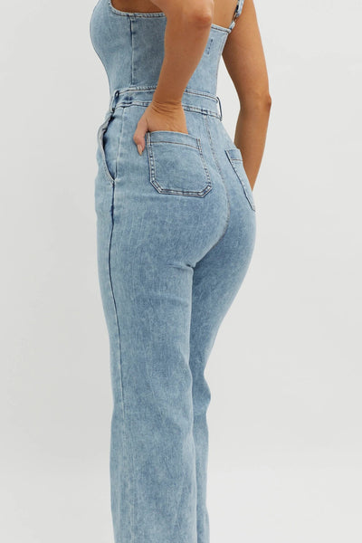 Pantalón Vaquero Slim con Tirantes Ajustables - Image 9